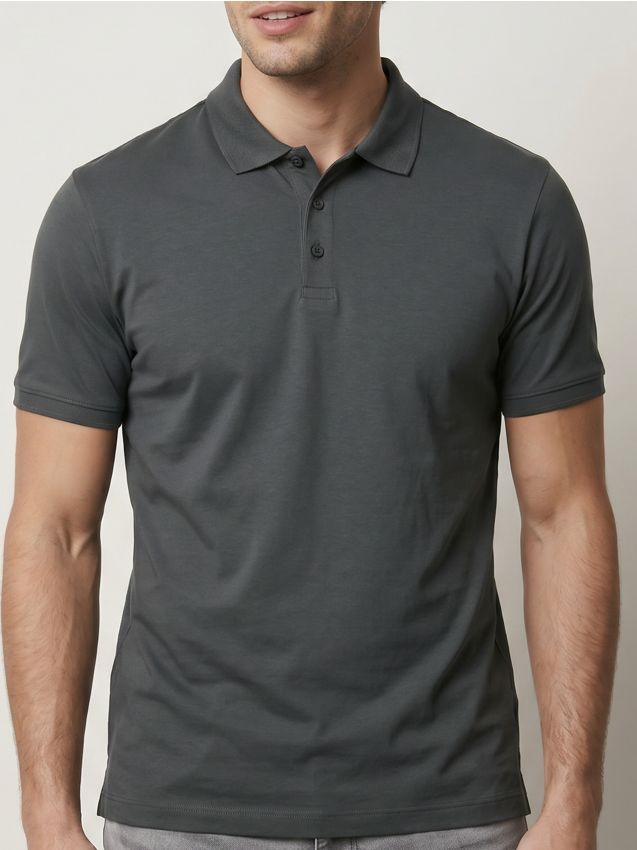 Sinsay - Tricou polo din bumbac - albastru-verzui