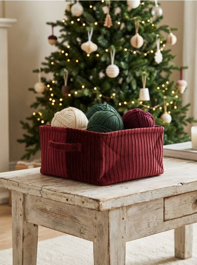 Sinsay - Coș pentru depozitare - bordo