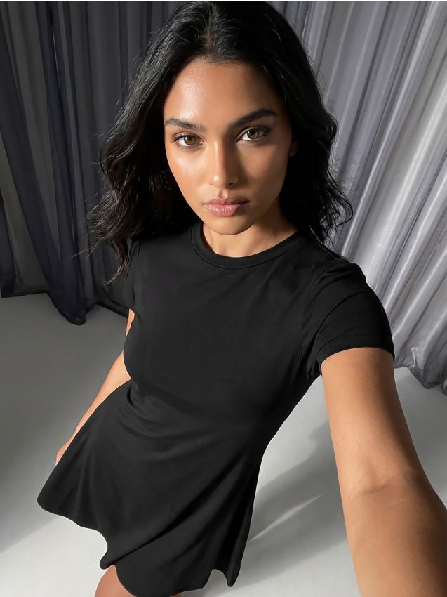 Sinsay - Rochie mini tricotată - negru