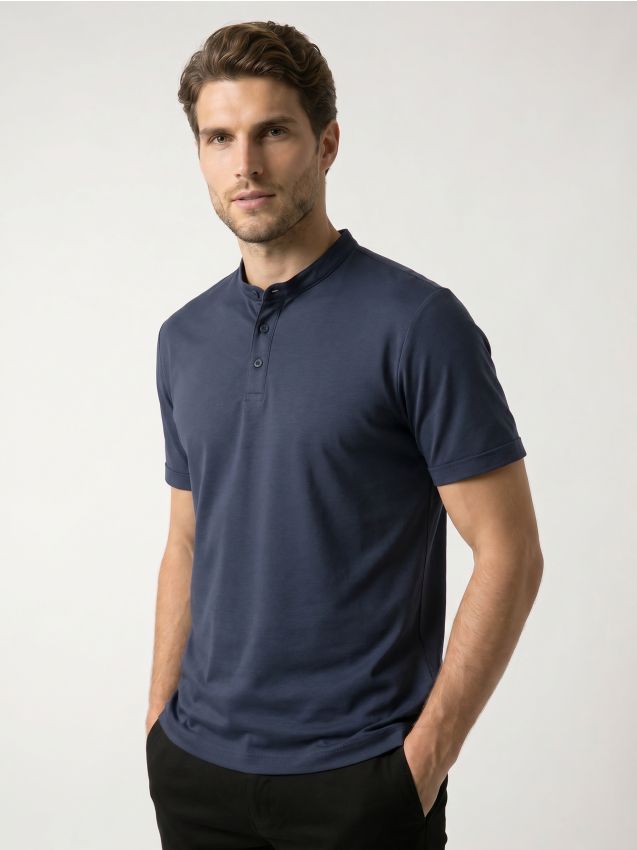 Sinsay - Polo in cotone - grey blue