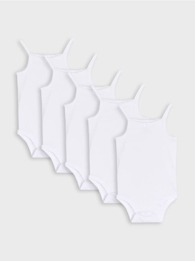 Sinsay - Set de 5 body-uri - alb