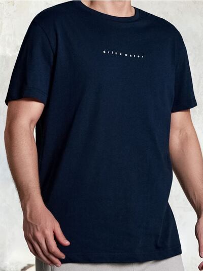 Bombažna majica z napisom