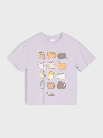 Βαμβακερό μπλουζάκι με στάμπα Pusheen the Cat