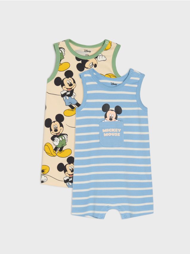 Sinsay - Rampersy 2 pack Mickey Mouse - mid blue