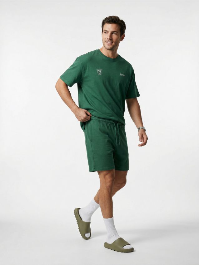 Sinsay - Tricou din bumbac cu inscripție Picasso - verde