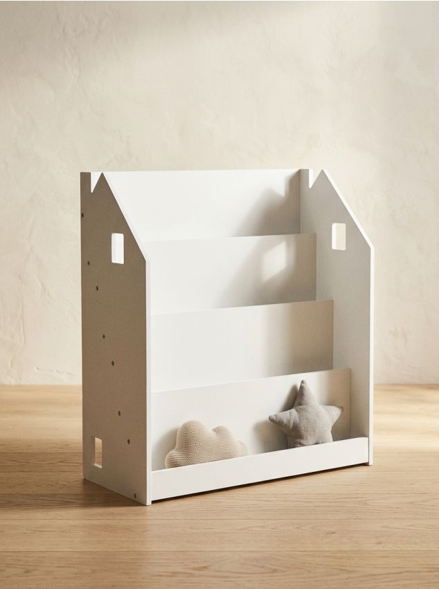 Sinsay - Bibliotecă cu patru niveluri în formă de căsuță - alb