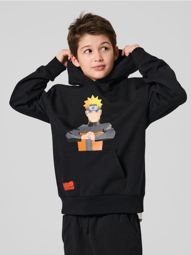 Sinsay - Hanorac cu imprimeu Naruto - negru