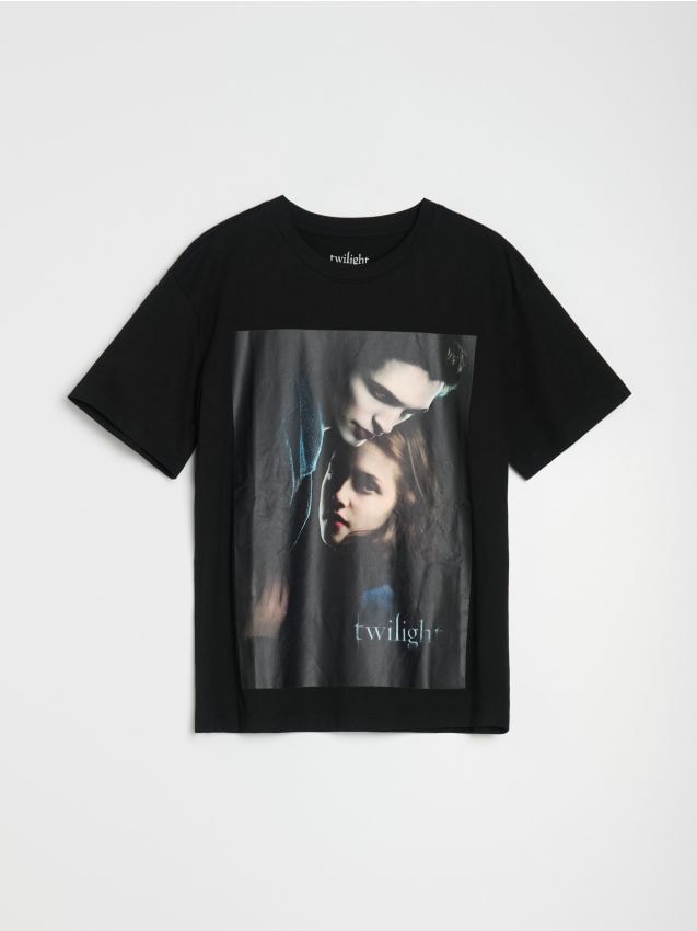 Sinsay - Tricou cu mânecă scurtă Twilight - negru