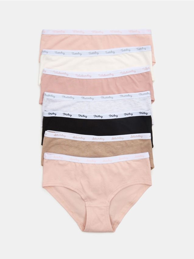 Sinsay - Chiloți hipster din bumbac 7-pack - multicolor