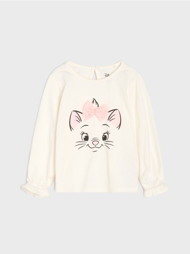 Sinsay - Tricou din bumbac cu imprimeu Marie - crem