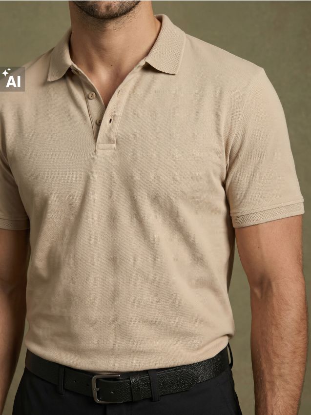 Sinsay - Tricou polo din bumbac - bej