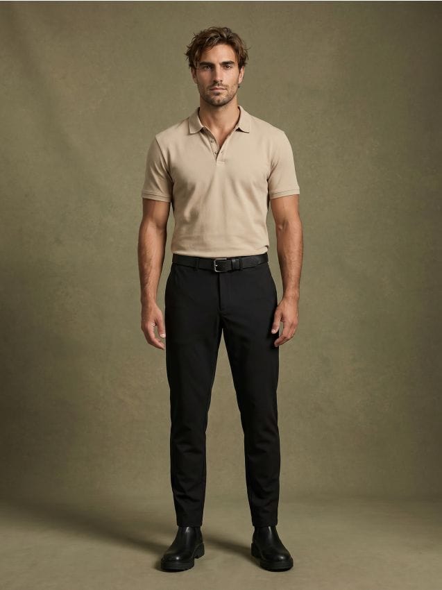 Sinsay - Tricou polo din bumbac - bej