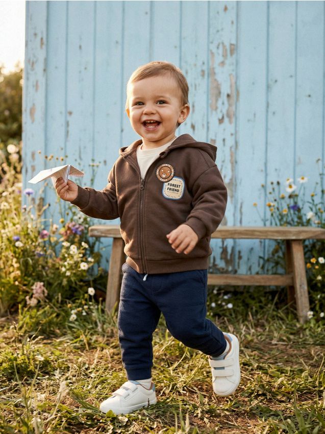 Sinsay - Hanorac cu glugă și fermoar - maro