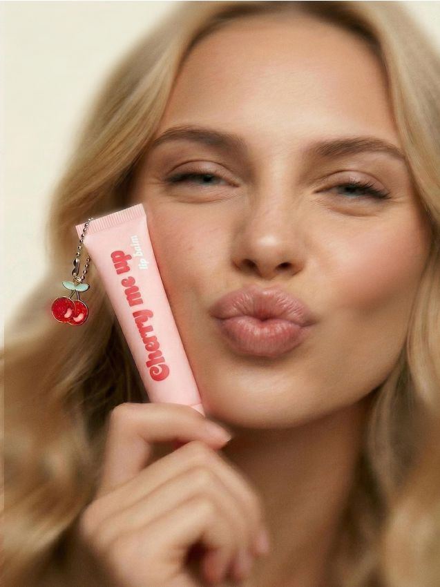 Sinsay - Balsam pentru buze Cherry Me Up! - roz-pastel