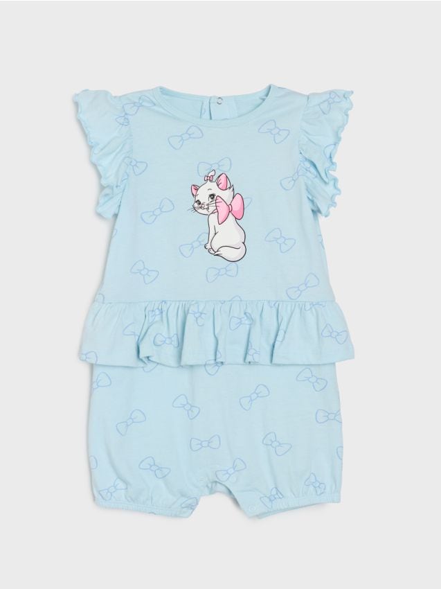 Sinsay - Salopetă din bumbac cu imprimeu Marie - light blue