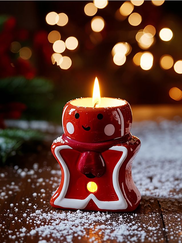 Sinsay - Vonná sviečka s vianočným motívom v tvare perníkového panáčika - viacfarebná