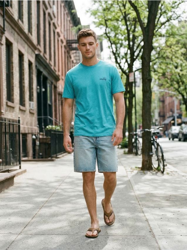 Sinsay - Tricou din bumbac cu inscripție Surfing - turcoaz-deschis