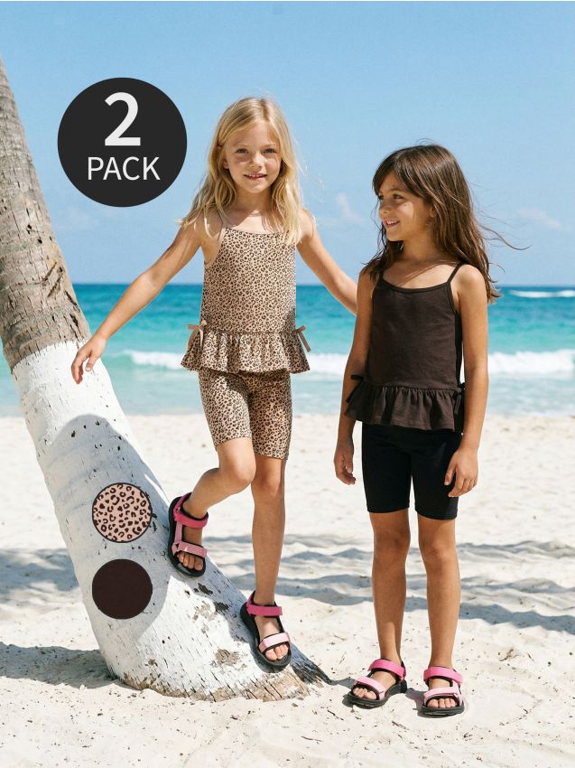 Sinsay - Maiouri din bumbac cu volane decorative 2 pack - multicolor