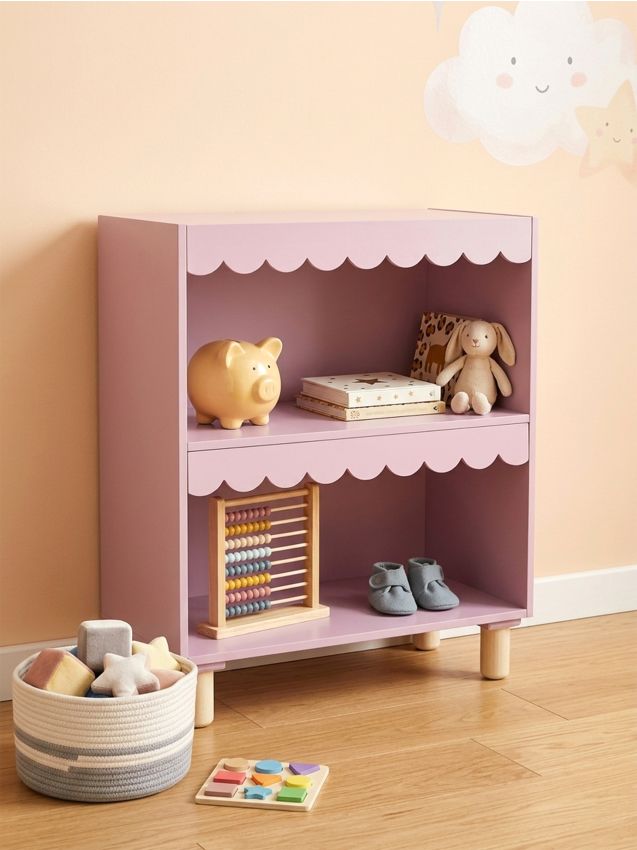 Sinsay - Raft pentru copii cu două niveluri cu finisaj ondulat - roz-pastel