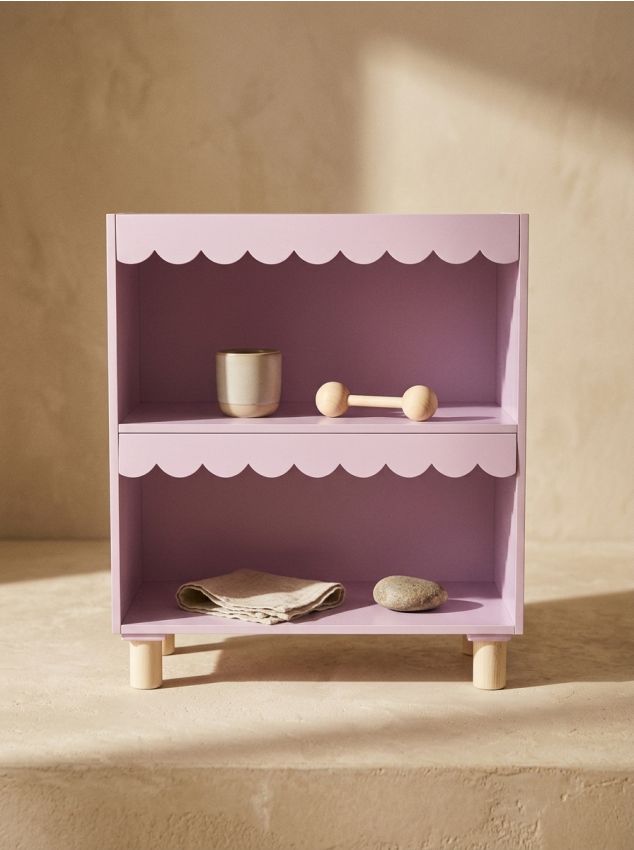 Sinsay - Raft pentru copii cu două niveluri cu finisaj ondulat - roz-pastel