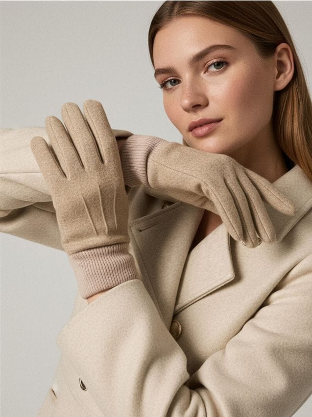 Sinsay - Rukavice - béžová