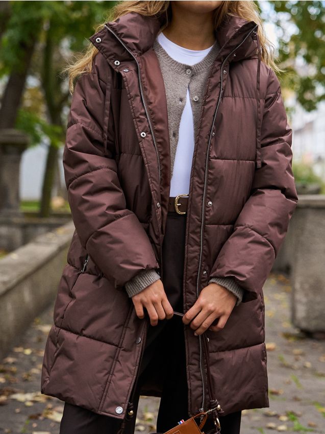 Sinsay - Prešívaná bunda - zlatohnedá