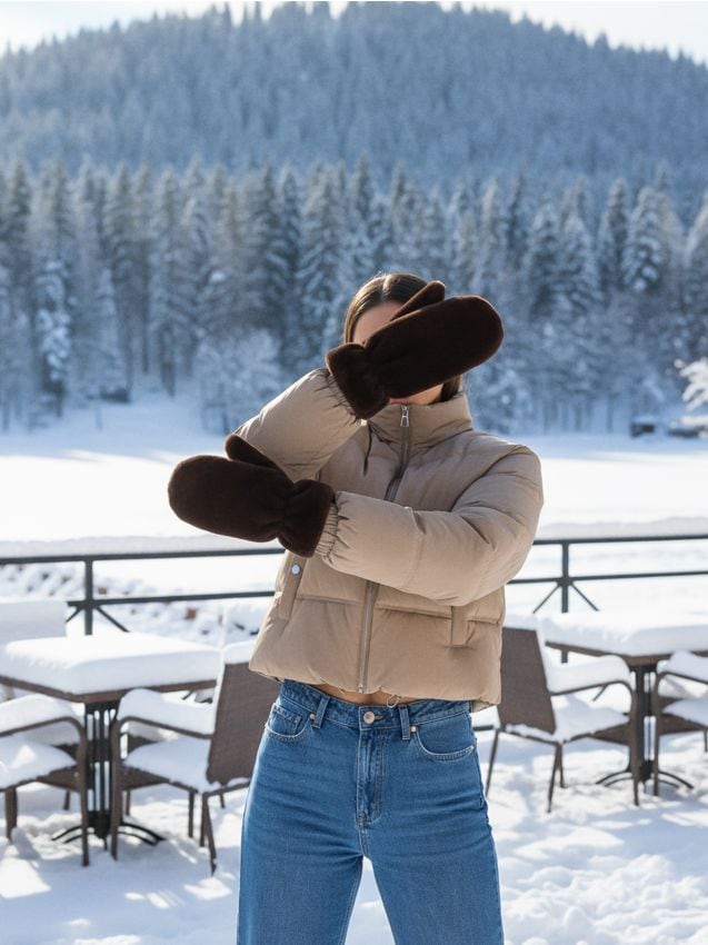 Sinsay - Palčiaky - tmavohnedá