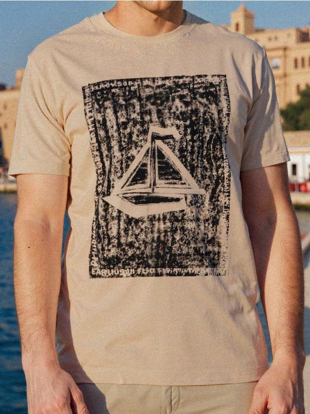 Sinsay - Tricou cu imprimeu - bej