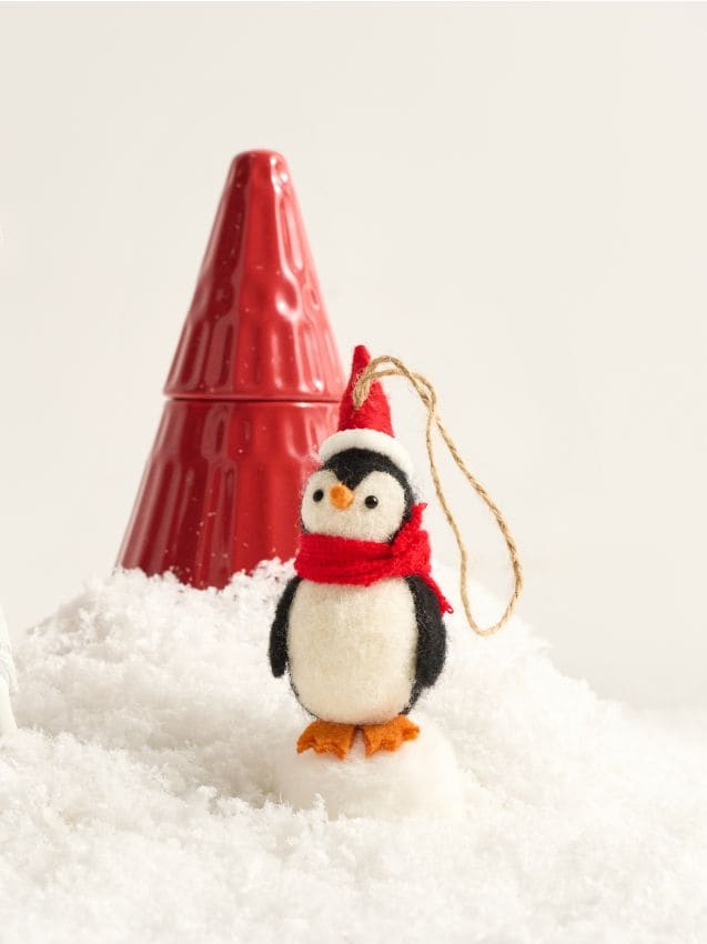 Sinsay - Vianočná závesná ozdoba v tvare tučniaka - čierna