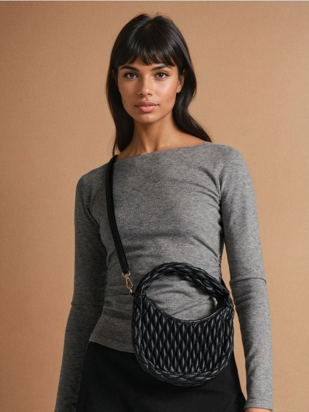 Sinsay - Geantă matlasată - negru