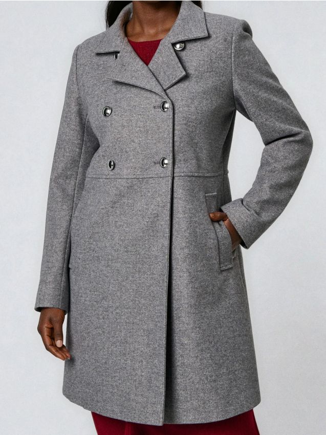 Sinsay - Kabát - svetlošedá