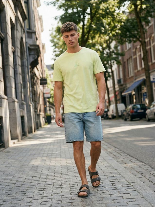 Sinsay - Tricou din bumbac cu inscripție Show Your Inside - verde-deschis