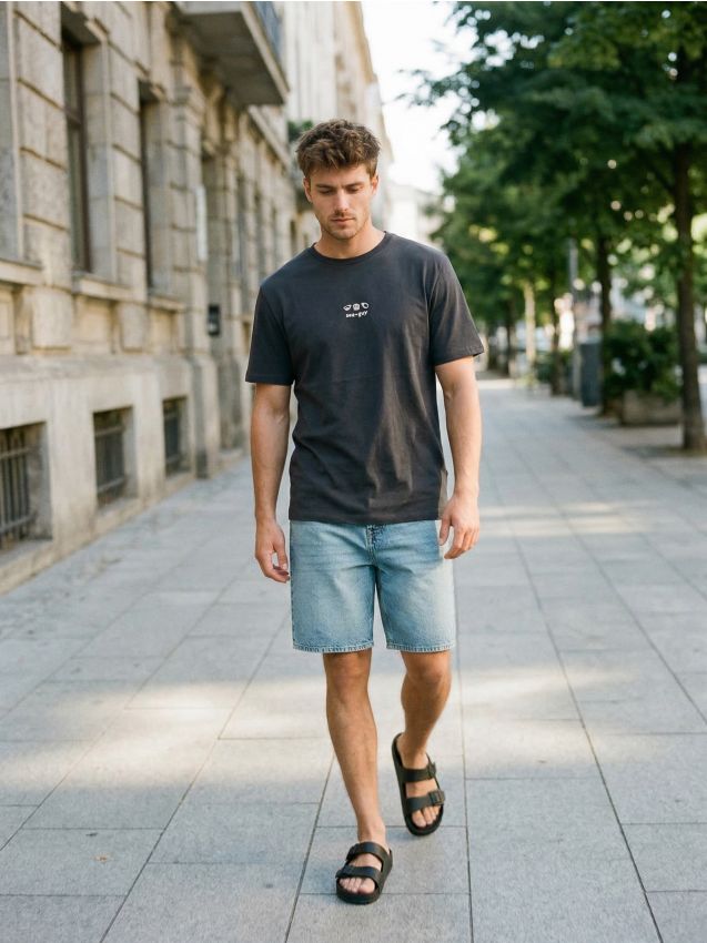 Sinsay - Tricou din bumbac cu inscripție Show Your Inside - gri-închis