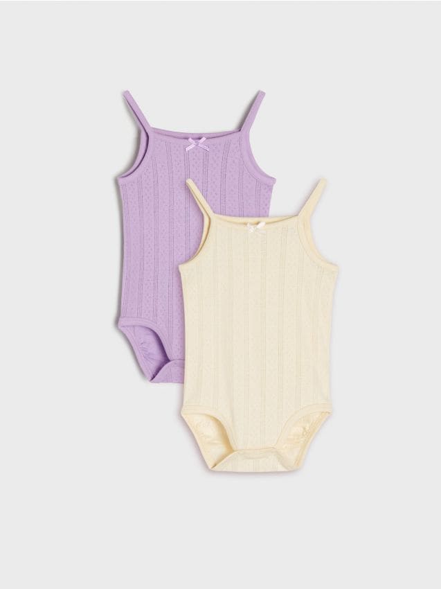 2er Pack Damen Body – Breite Träger, Ärmellos
