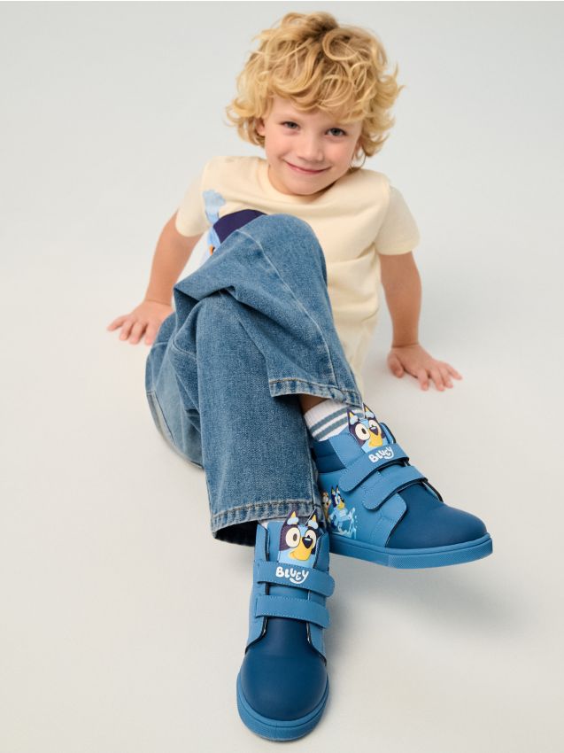 Sinsay - Botki zapinane na rzepy Bluey - niebieski
