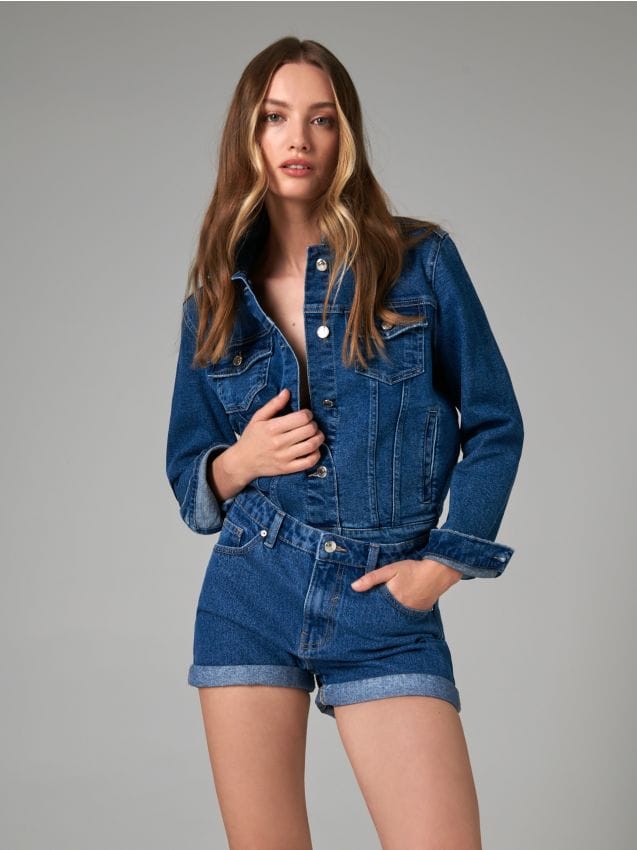edc Jeansowe szorty niebieski W stylu casual Moda Jeansowe szorty Krótkie spodnie 