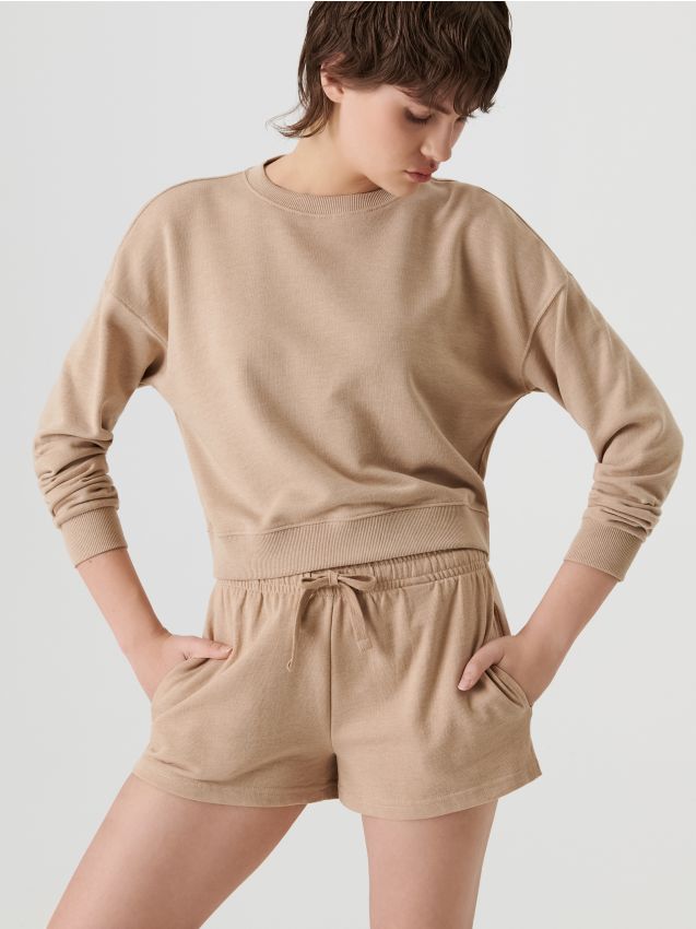 Sinsay - Pantaloni scurți basic - bej