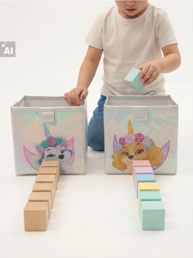 Sinsay - Coșuri pliabile de depozitare 2 pack - multicolor