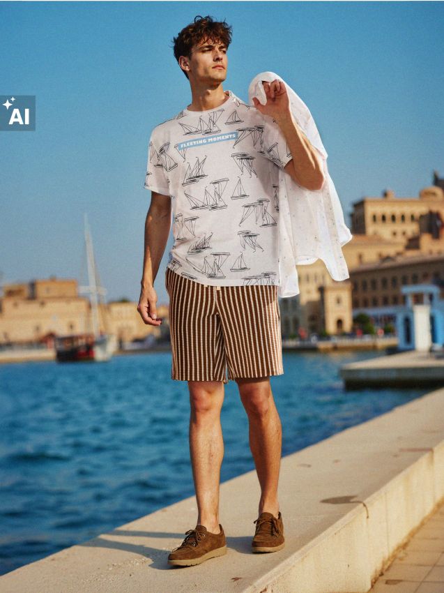 Sinsay - Tricou cu imprimeu - alb