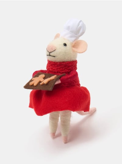 Karácsonyi dísz egér formában