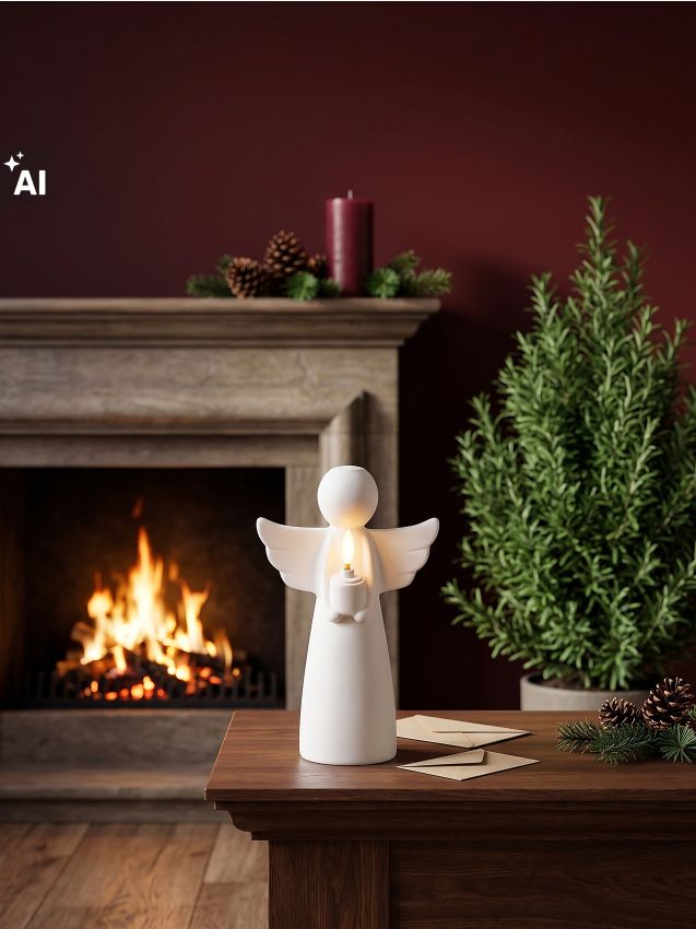 Sinsay - Decorațiune LED de Crăciun în formă de îngeraș - alb