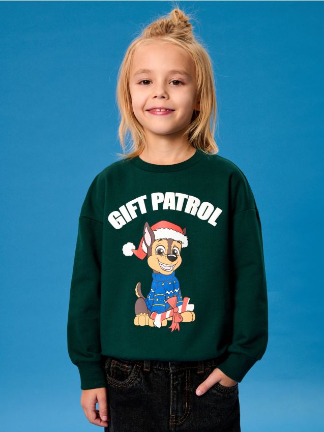 Sinsay - Mikina PAW Patrol - oceľovo zelená