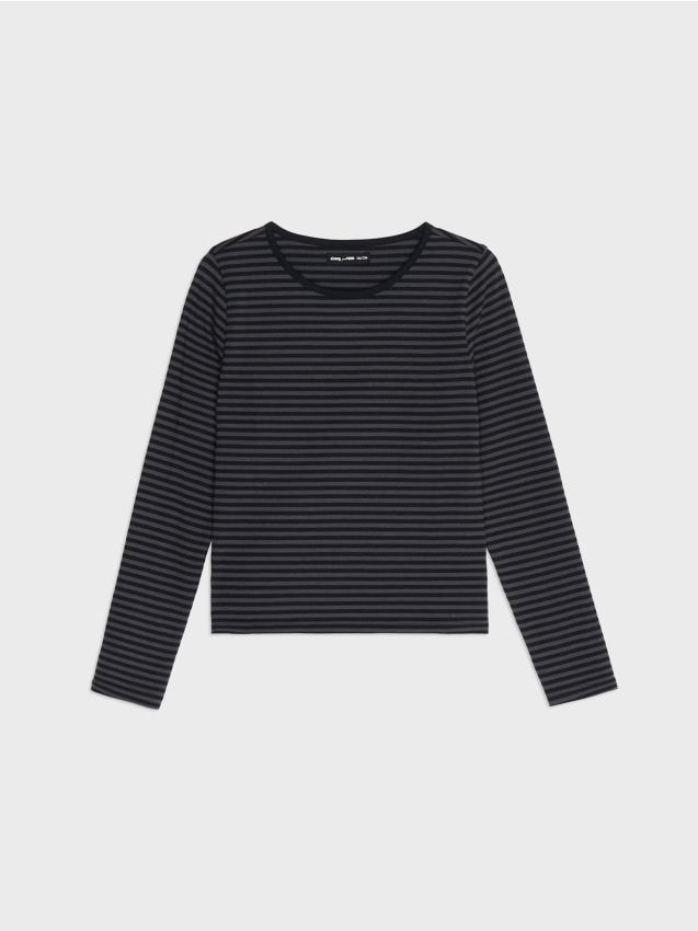 Sinsay - Tricou din bumbac cu mânecă lungă în dungi - multicolor