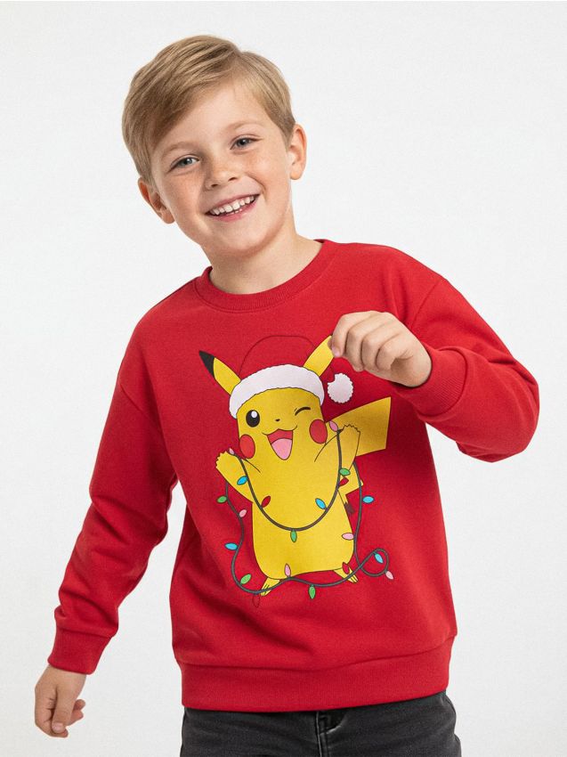 Sinsay - Bluză sport cu imprimeu Pokemon - roșu