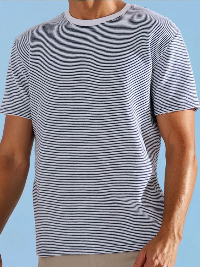 Sinsay - Pásikavé tričko - biela