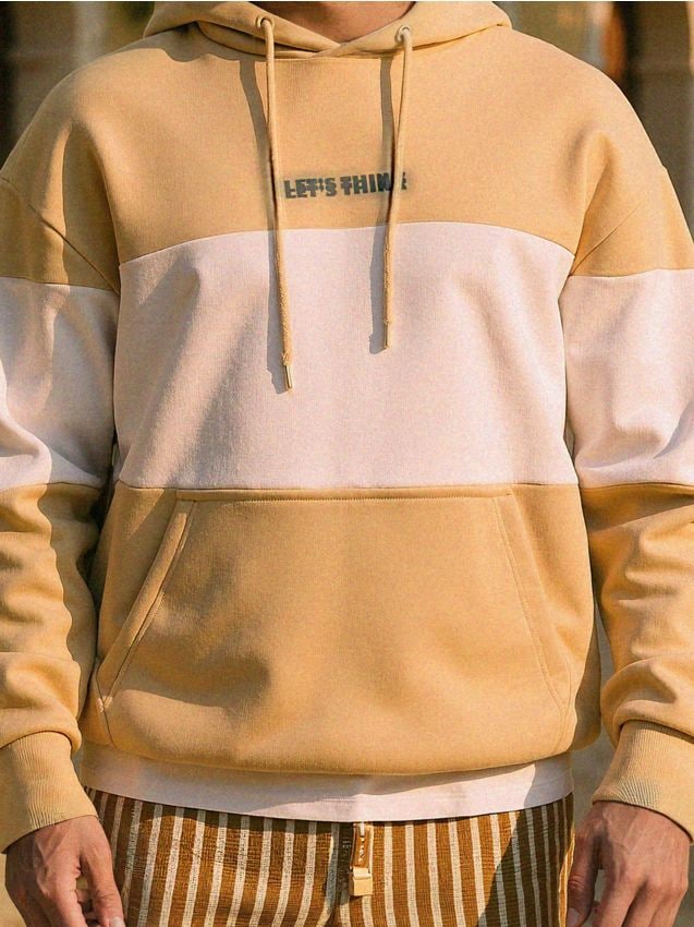 Sinsay - Bluza colorblock - beżowy