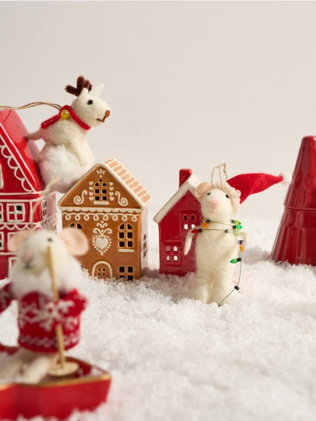 Sinsay - Vianočná dekorácia v tvare myši - viacfarebná