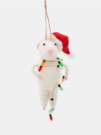 Decorazione natalizia a forma di topo