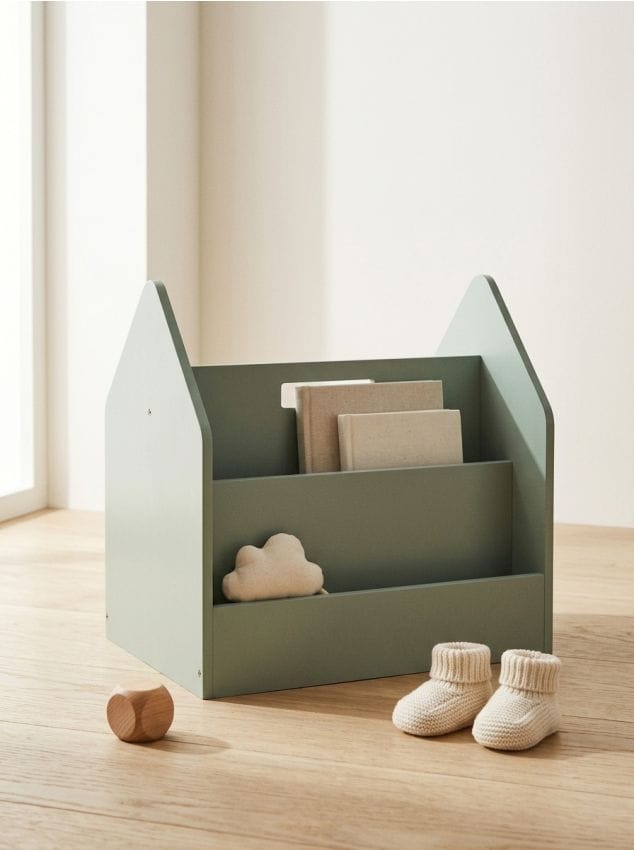 Sinsay - Raft portabil pentru cărți cu mâner - verde-închis