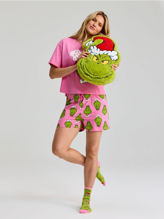 Sinsay - Dvodijelna pamučna pidžama Grinch